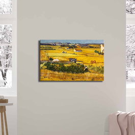 Wallity Cuadro sobre lienzo La cosecha de Vincent Van Gogh 45 x 70 cm